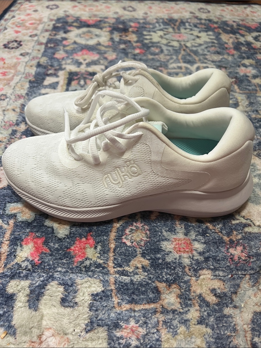 Ryka Women's White Lace-Up Athletic Sneakers